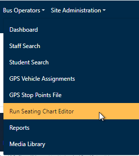 Run Seating Chart Editor - Bus Operators